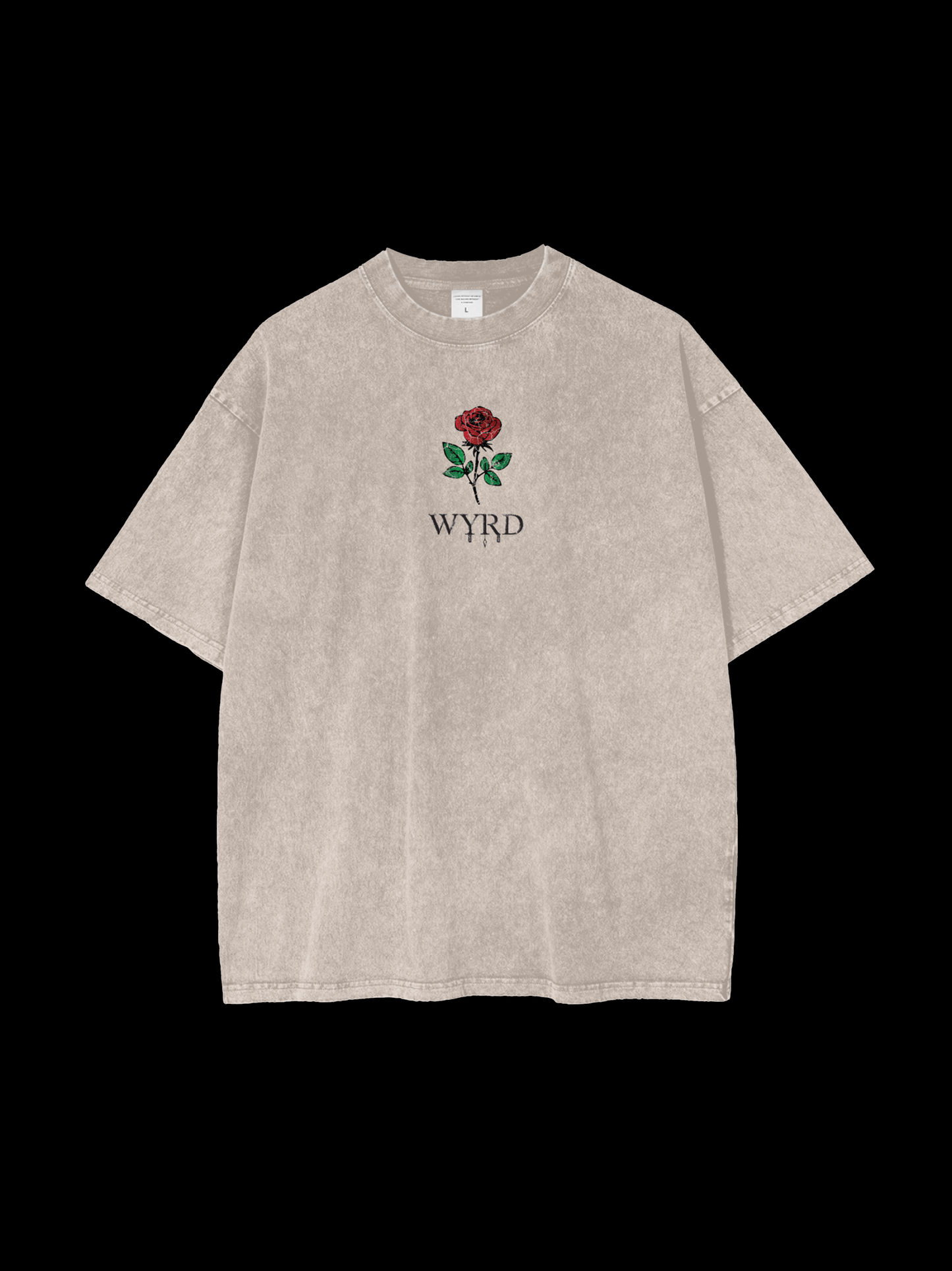 Wyrd & Roses Tee - Apricot (Snow Wash)