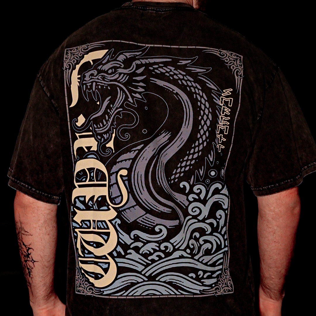 World Serpent Tee - Oversize (Acid Wash)